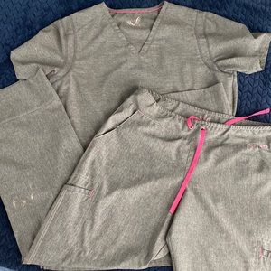 Gray “Smitten” scrubs